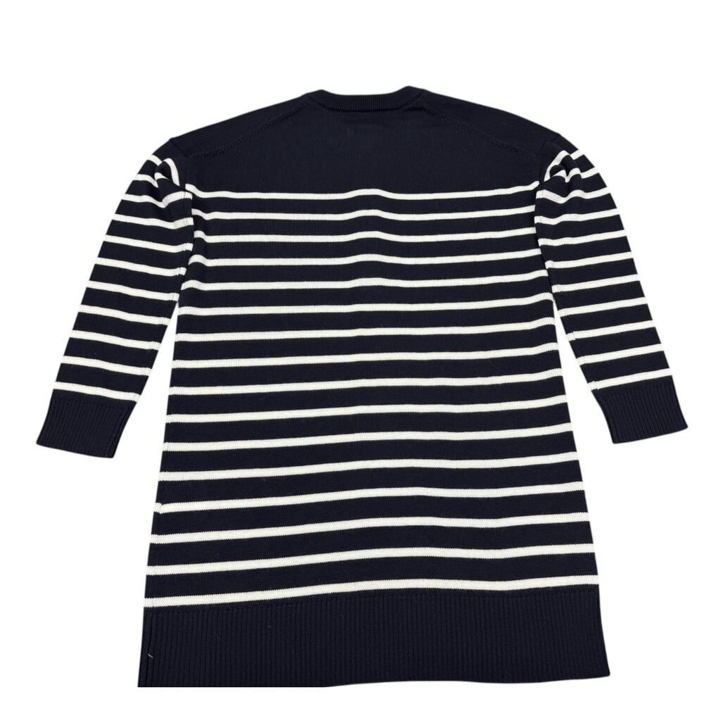 Sezane Evelyn Navy White Striped Merino Wool Sweater Dress XS Knit - Picture 7 of 9